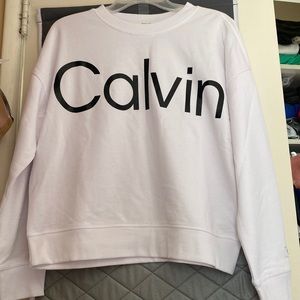 Calvin White Sweatshirt